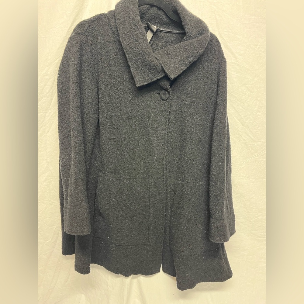Eileen fisher 2 button wool coat size large